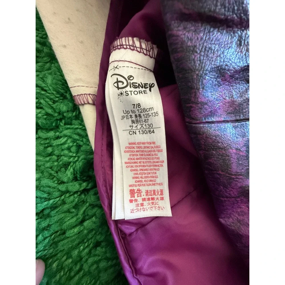 Disney Store Descendants Mal Jacket Girls 7/8 Purple Excellent Dragon Heart Moto
